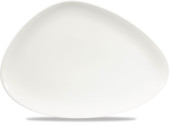 Lotus White Triangle Chefs Plate 14 x 9 3/4 Inch