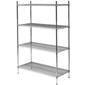 Nylon Wire Commercial Kitchen Racking/Shelving 4 Tier