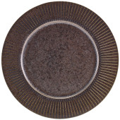 Terra Porcelain Black Fluted Winged Plate 26cm/10" (Pack of 6)
