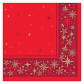 Swantex Merry & Bright Festive Lunch Napkin 33cm 2ply Red (Pack of 1000)