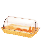 Rattan Basket With Polycarbonate Roll Top Cover