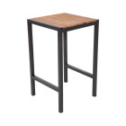 Bolero Steel & Acacia Square Bar Table 600mm