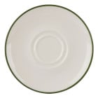 Modest Green Double Well Saucer 16cm/6.25" (Pack of 12)