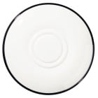 Modest Black Double Well Saucer 16cm/6.25"