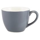 Genware Porcelain Bowl Shaped Cup 9cl Grey