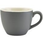Genware Porcelain Bowl Shaped Cup 9cl Matt Grey
