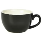 Genware Porcelain Bowl Shaped Cup 17.5cl/6oz Black