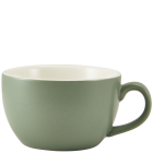 Genware Porcelain Sage Bowl Shaped Cup 175ml/6oz (Pack of 6)