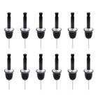 Beaumont Freeflow Shot Spirit Pourers with Dust Cover Caps (Pack of 12)