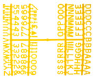 Yellow Letter Set 1/2 Inch (660 characters) 