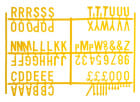 Yellow Letter Set 3/4 Inch (540 characters) 