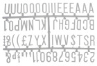 White Letter Set 1 1/4 Inch (390 characters) 