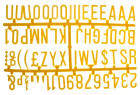 Yellow Letter Set 1 1/4 Inch (390 characters) 