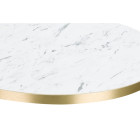 Egger White Carrara Marble With Gold ABS Edge Round Table Top 1200mm