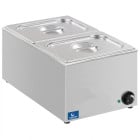 Hurricane Electric Bain Marie Wet Heat With 2x 1/2 Gastronorm Pans