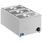 Hurricane Electric Bain Marie Wet Heat With 3x 1/3 Gastronorm Pans