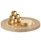 Metallic Dining Table Bundle Hammered Gold (Pack of 18)