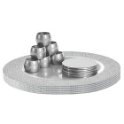 Metallic Dining Table Bundle Hammered Silver (Pack of 18)
