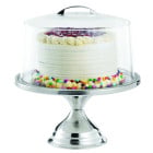 Stainless Steel Cake Stand Display & Dome Cover Set