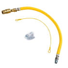 Commercial Gas Hose 3/4" BSP Braided 1250mm