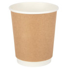 Recyclable Paper Cup Double Walled Kraft 236ml/8oz (Pack of 500)