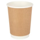 Recyclable Paper Cup Double Walled Kraft 355ml/12oz (Pack of 500)