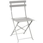 Bolero Perth Grey Pavement Style Steel Folding Chairs (Pack of 2)
