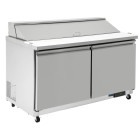 Polar U-Series Double Door Prep Counter Fridge 527 Litre