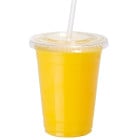 Flat Lid Smoothie Milkshake Cups With Lids 12oz (Pack of 1000)