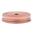 Drinking Jar Lid Copper with Straw Hole 7cm/2.5 Inch (Pack of 24)