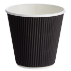 Disposable Paper Cups Ripple Wall Coffee Black 8oz (Pack of 500)