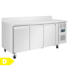 Polar U-Series 3 Door Counter Commercial Freezer with Upstand 417 Litre