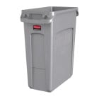 Rubbermaid Slim Jim Bin Waste Container Venting Channels 60 Litre Grey