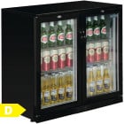 Polar Back Bar Bottle Cooler Beer Fridge Double Door Hinged 208 Litre