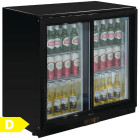 Polar Back Bar Bottle Cooler Beer Fridge Double Door Sliding 208 Litre