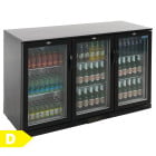 Polar Back Bar Bottle Cooler Beer Fridge Triple Door Hinged 330 Litre