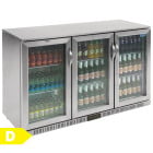 Polar G-Series Back Bar Bottle Cooler Beer Fridge Triple Hinged Door 330 Litre