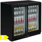 Polar Back Bar Bottle Cooler Beer Fridge Double Door Sliding 198 Litre