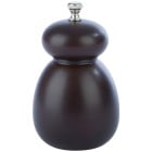 Brown Rubber Wood Salt Mill 5"