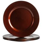 Metallic Charger Plate 33cm Dark Red (Pack of 6)