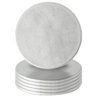 Metallic Drinks Coaster 10cm Silver (Pack of 6)