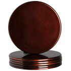 Metallic Drinks Coaster 10cm Dark Red (Pack of 6)