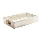 Acacia Wood Display Drawers GN 1/3 White Wash