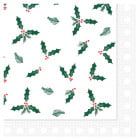 Swantex Jolly Holly Festive Dinner Napkin 40cm 3ply White (Pack of 1000)