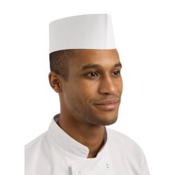 Pack of 5 or 10 Professional Catering Chefs Hats Cotton Bakers Navy White Caps 