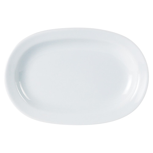 Porcelite Rimmed Deep Oval Plate 25cm/10inch x 6