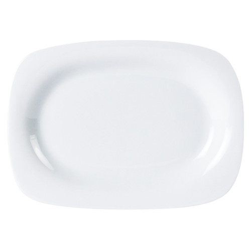 Porcelite Rectangular Rimmed Plate 24x18cm x 6