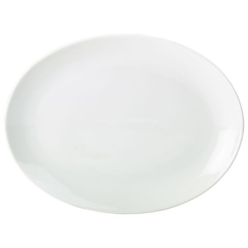 Genware Porcelain Oval Plate 31cm