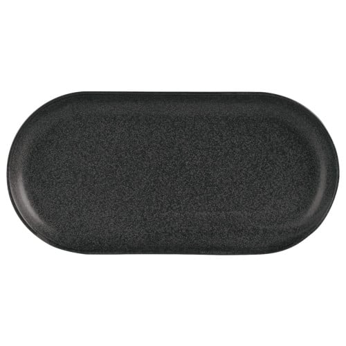 Seasons Graphite Narrow Oval Plate 30cm x 6