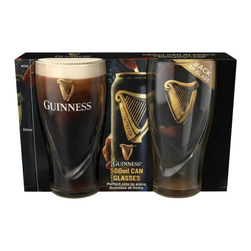 Guinness 2 Piece 500ml Embossed Can Glass Set